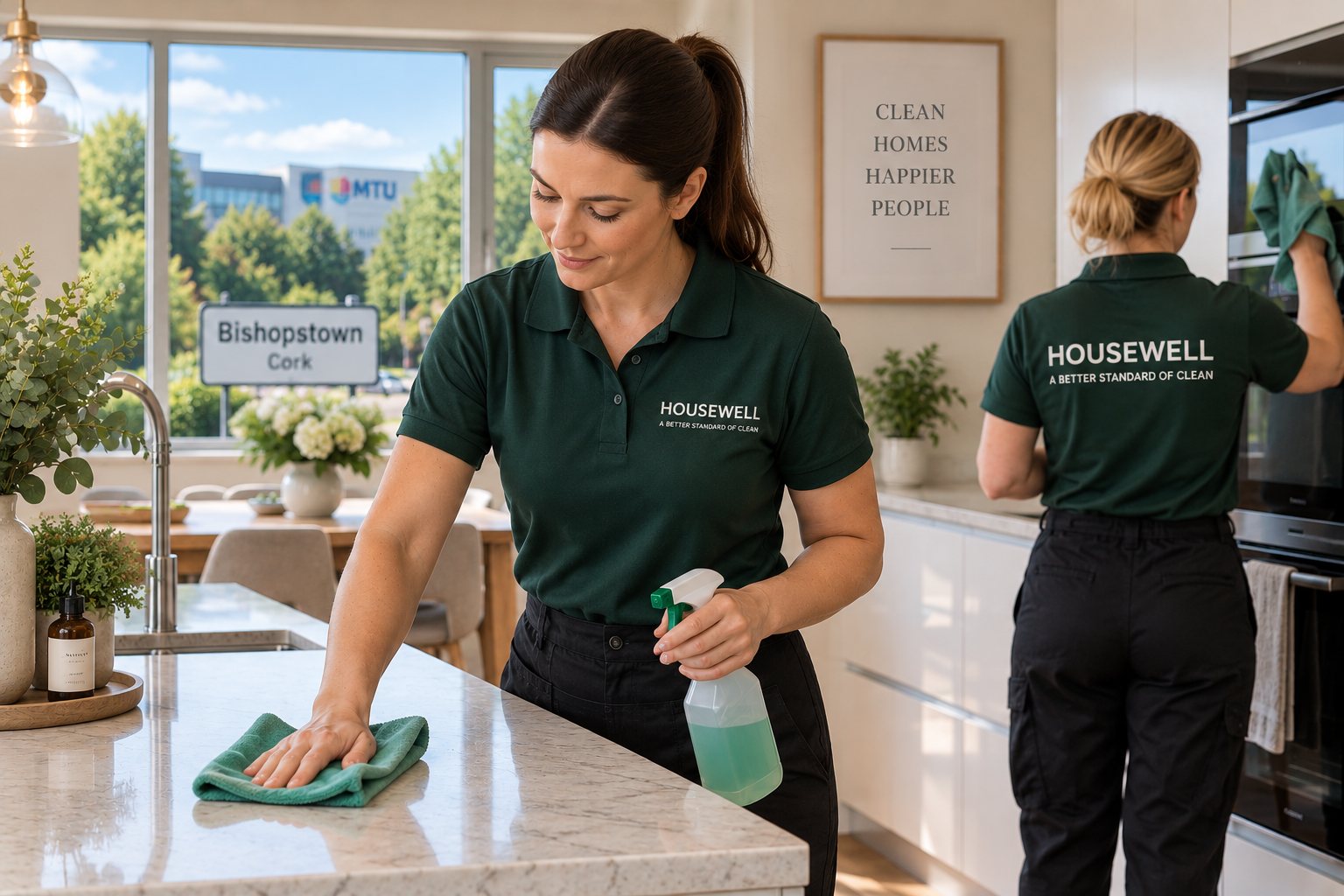 Housewell professional cleaners cleaning a home in Bishopstown Cork