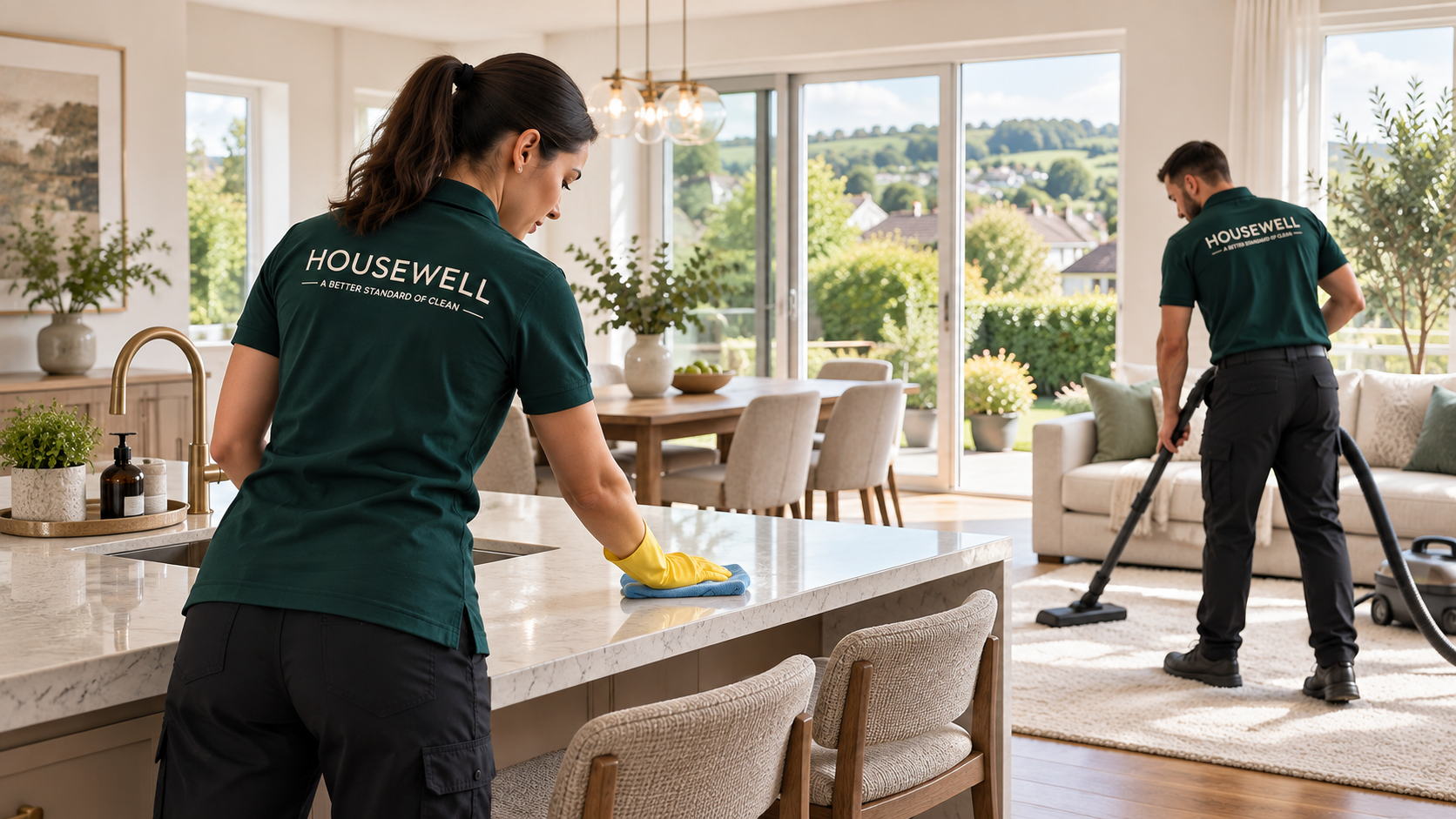 Housewell professional cleaners cleaning a home in Glanmire Cork